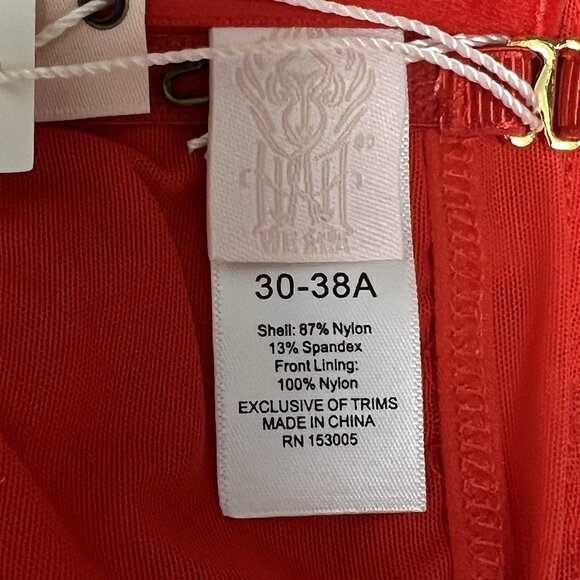 NWT We are HAH Free People Wired Bra 30-38A 30A 32A 34A 36A 38A Blood Orange Red - Picture 14 of 14